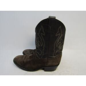 Masterson Youth Size 2.5 M Brown Black Leather Western Cowboy Boots